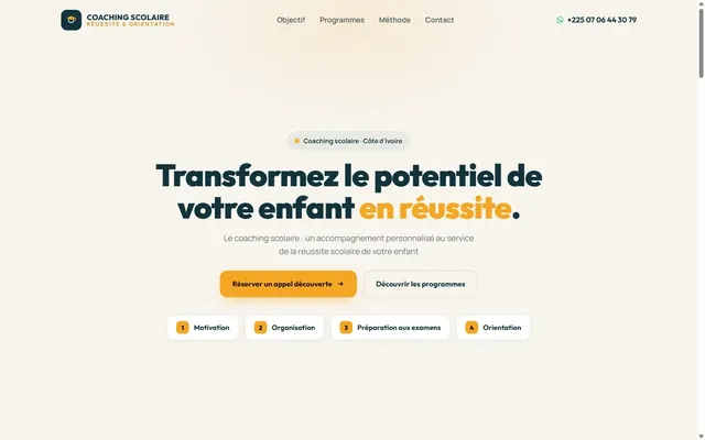 Site Helyps Coaching, réalisé par LUMINIA
